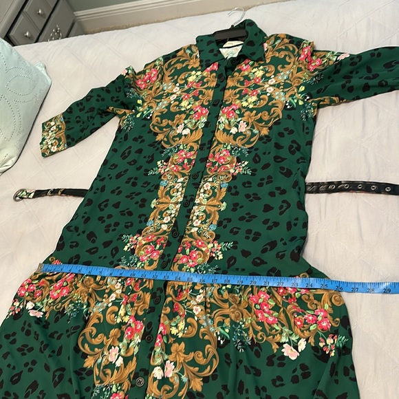 NWOT eshakti Wayward Fancies green leopard dress - Picture 6 of 8